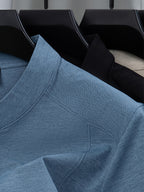 Stand-up Collar Youth Summer Short-sleeve New Style Half-sleeve Top, Pullover Outerwear, Solid Color Versatile Garment - Ha Qing
