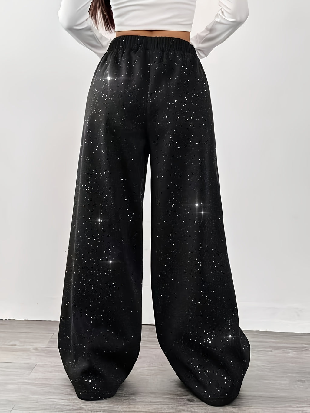 Women'S Fashion Casual Trousers - Black