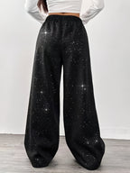 Women'S Fashion Casual Trousers - Black