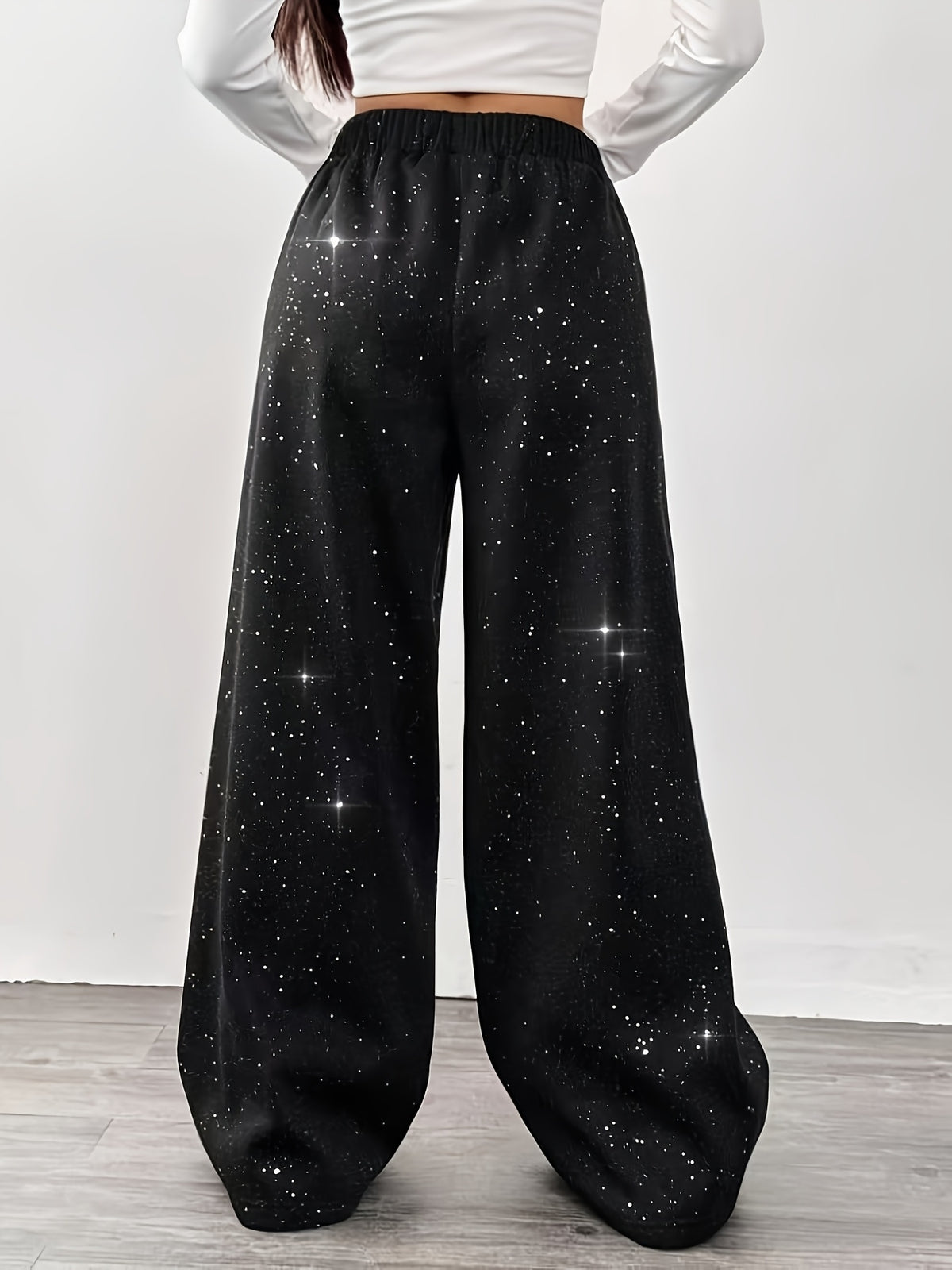 Women'S Fashion Casual Trousers - Black