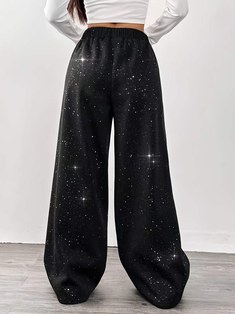 Women'S Fashion Casual Trousers - Black