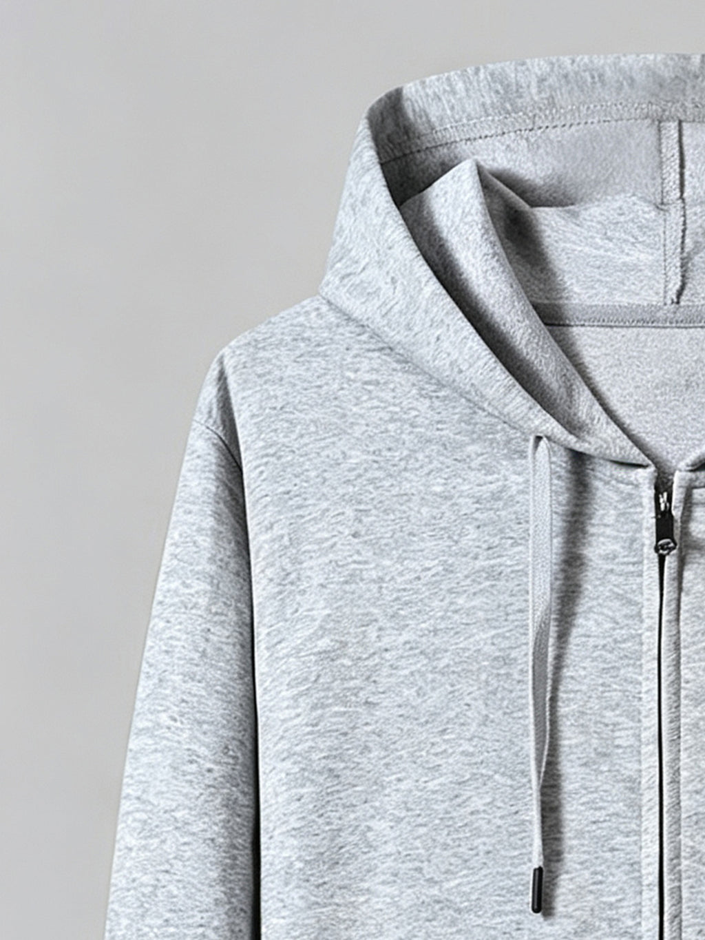 New Men'S Hoodie, Spring Autumn Fashion Casual Top Jacket, Hooded Zipper Athletic Glossy Sweatshirt - Light Grey