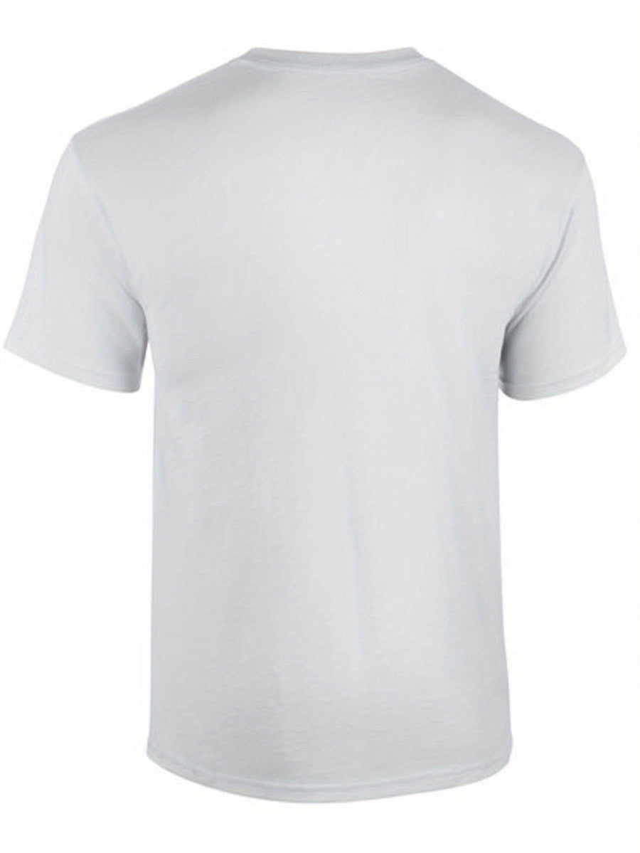 Unisex Taters Gonna Tate Graphic Print T-Shirt - Soft Slight Stretch , Casual Crew Neck, Short Sleeve, Regular Fit, Weekend Wear for Men - All-Season, Daily, and Casual Tee - White