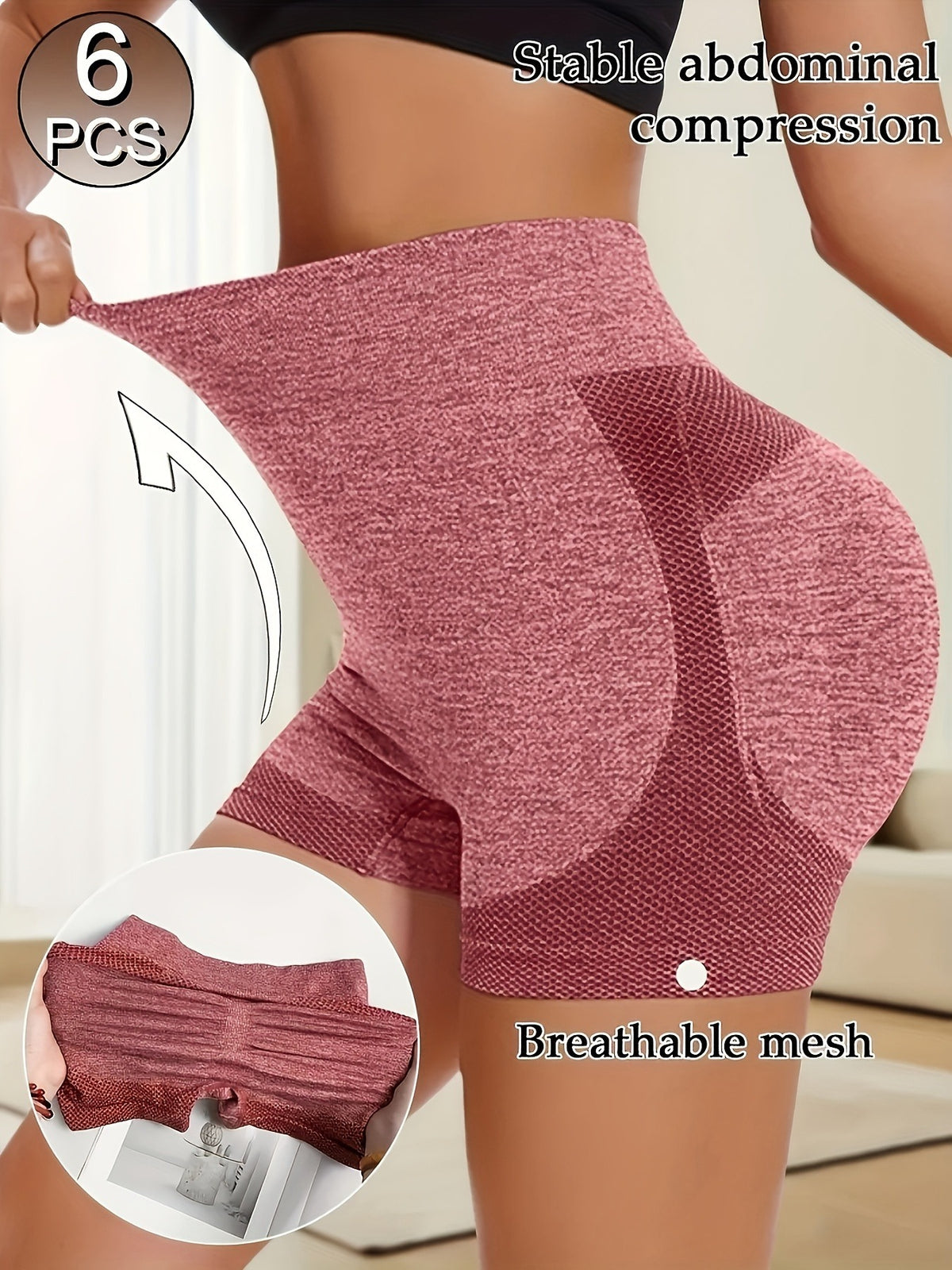 6-Color High-Waisted Seamless -Lifting Shorts Suitable for Weightlifting, & - Tummy Tummy Underwear, Loose-Fit Booty Enhancer Shorts for, Casual Wear, Spring Summer Fall (Hand Washable) - Mixed colors
