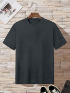 Men'S Short-Sleeved T-Shirts for Spring And Summer with Printed Designs. - Dark Gray