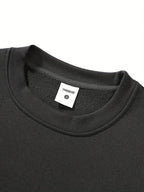 Jingma Easy Fashion Men'S Round Neck Sweatshirt, Easy Fashion Print Sweatshirt, Casual Long Sleeve Fleece Pullover Sweatshirt (Unisex) - Grey