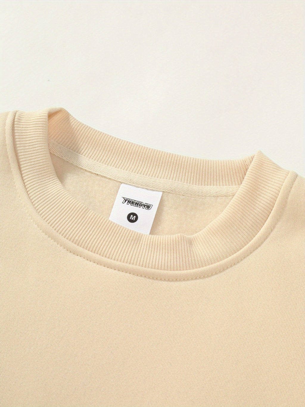 Jingma Easy Fashion Men'S Round Neck Sweatshirt, Easy Fashion Print Sweatshirt, Casual Long Sleeve Fleece Pullover Sweatshirt (Unisex) - Apricot