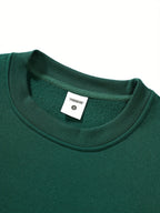 Jingma Easy Fashion Men'S Round Neck Sweatshirt, Easy Fashion Print Sweatshirt, Casual Long Sleeve Fleece Pullover Sweatshirt (Unisex) - Green