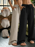 2pcs Exquisite Women'S Wide-Leg Pants - Non-Transparent Trousers, Machine Washable Daily And Formal Women'S Trousers, - All-Season Unisex Briefs, Party Attire, Multi-Functional Briefs, Classic Style, Lightweight Trousers, Fashionable Briefs - Mixed colors
