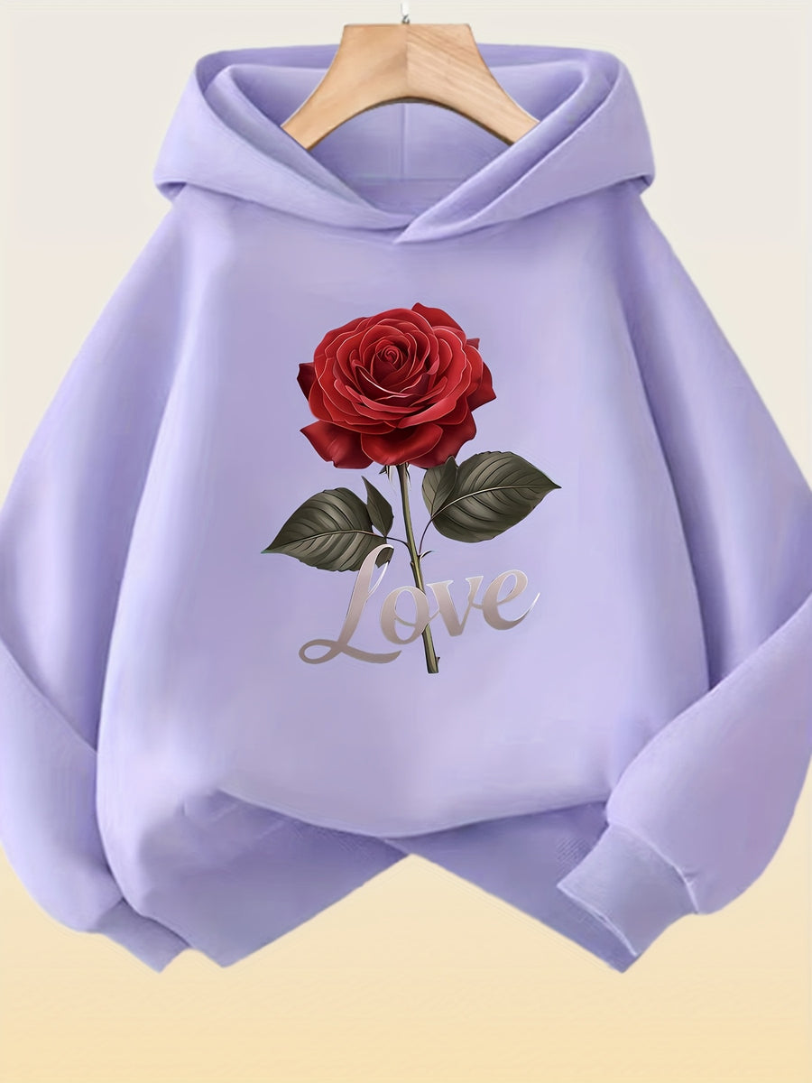 RUEPEI A Women'S Comfortable Thickened Fleece Hoodie, Machine Washable - Suitable for And Casual Wear, Ideal for Hoodies - Purple