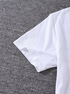 Warner Exclusive, Vintage Street Style Classic Character Print Design Men's Summer Basic Daily Casual Short-Sleeve Top, Casual Crew Neck Shirt, Suitable for Outdoor Wear, Fitness, Office, and Daily Outfits, an Essential Item for Men's Basic Wardrobe - White