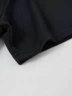 Men's Round-neck Short-sleeve Top with a Minimalist Black and White Abstract Geometric Line Pattern, Featuring a Modern Art Design Style. Suitable for Daily Casual Streetwear, It Is Both Fashionable and Comfortable - Black