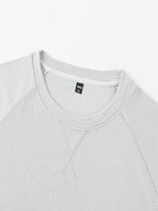 Men'S 2-pc Premium Textured T-Shirts, Casual Short Sleeve Waffle Knit And Jacquard Crew Neck Tees, Lightweight Solid Athletic Summer Tops, Breathable Workout Everyday Fashion Shirts for Men - White+black