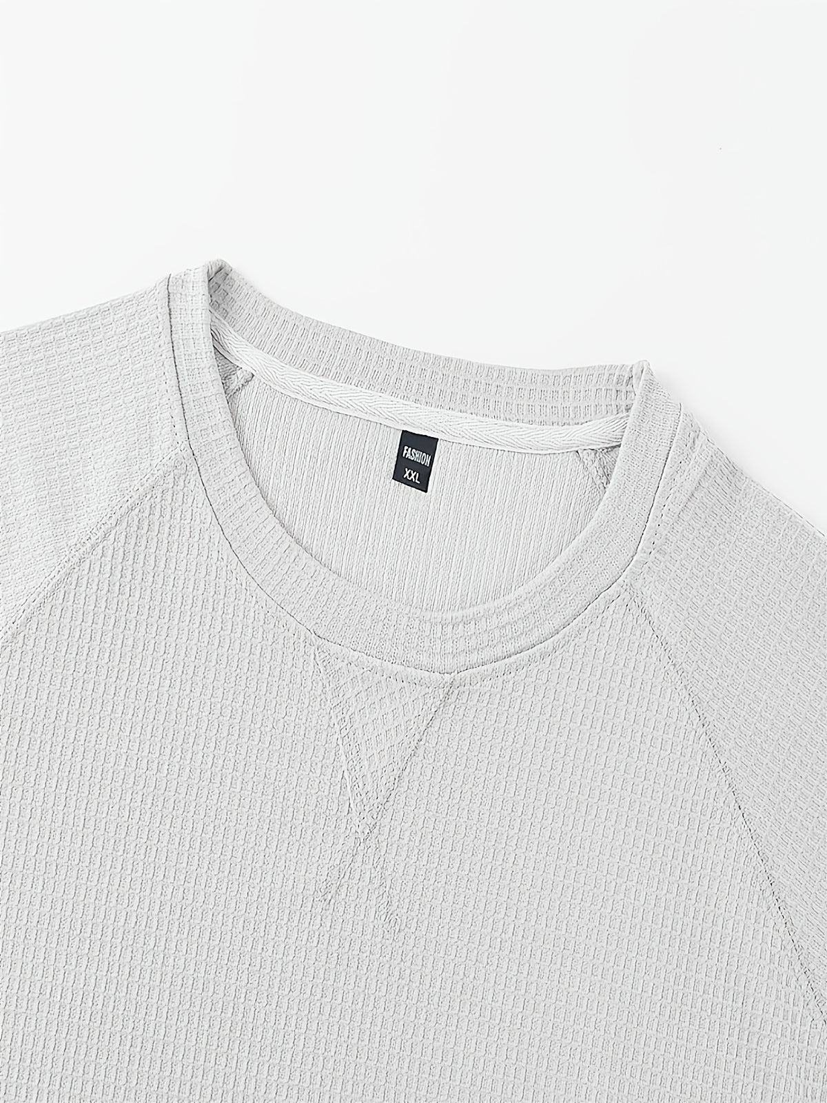 Men'S 2-pc Premium Textured T-Shirts, Casual Short Sleeve Waffle Knit And Jacquard Crew Neck Tees, Lightweight Solid Athletic Summer Tops, Breathable Workout Everyday Fashion Shirts for Men - White+black