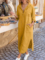Fashionable Standard Size Elegant Dress - Yellow
