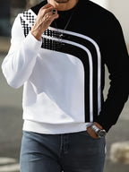 Men's Fashion Streetwear Brand Crew Neck Long Sleeve Sweatshirt, Spring/Autumn Men's Crew Neck Sweatshirt Top, Fall - Mixed colors