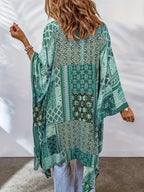 Women's Bohemian Casual Elegant Beach Vacation Summer Thin Long Sleeve Jacket - Emerald Green