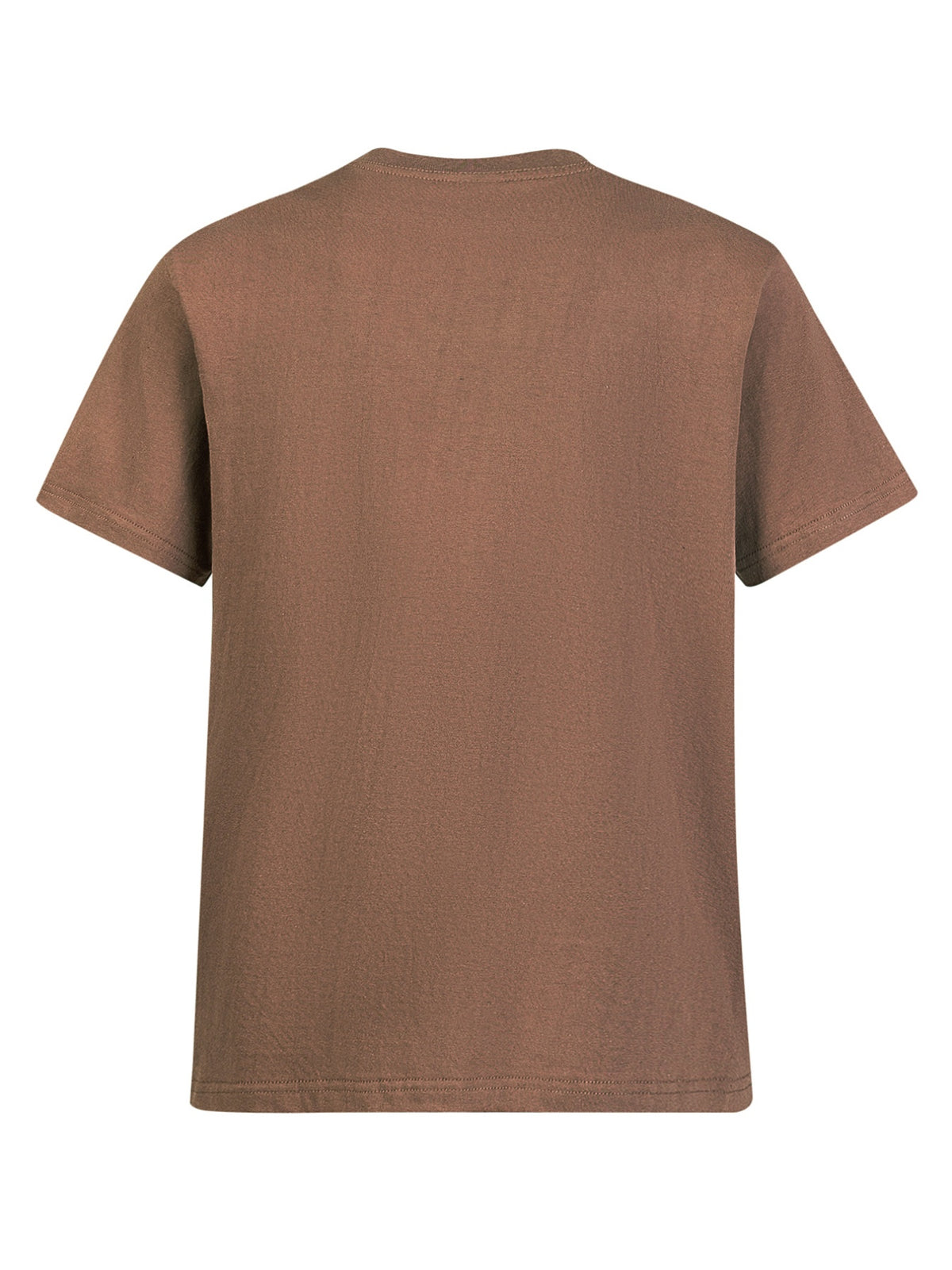 Heavyweight Men's 100% Pure Cotton Crew Neck Printed T-Shirt, a Stylish and Versatile High-Quality Top, an Essential for Daily Wear, Street Jogging, and Other Casual Outfits - Coffee Color