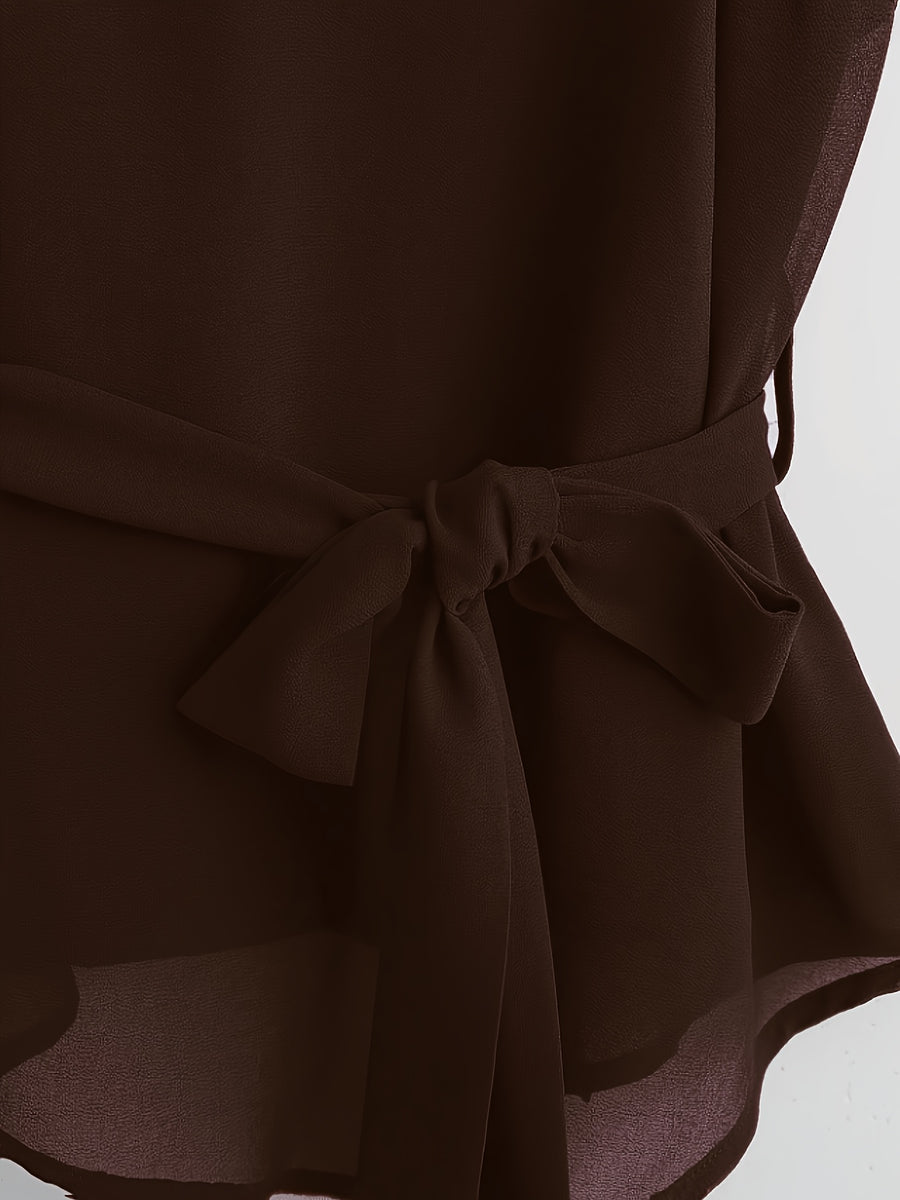 New Style Women's Strappy Camisole Vest, Versatile Summer Body-Conforming Base Layer, Elegant Ladies' Inner Top - Coffee Brown