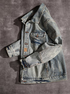 Vintage Denim Jacket Men'S Work Jacket Loose Long Sleeve Top 2026 Autumn Winter New Fashion Street Trendy Casual All-Match Denim Coat - Vintage Blue