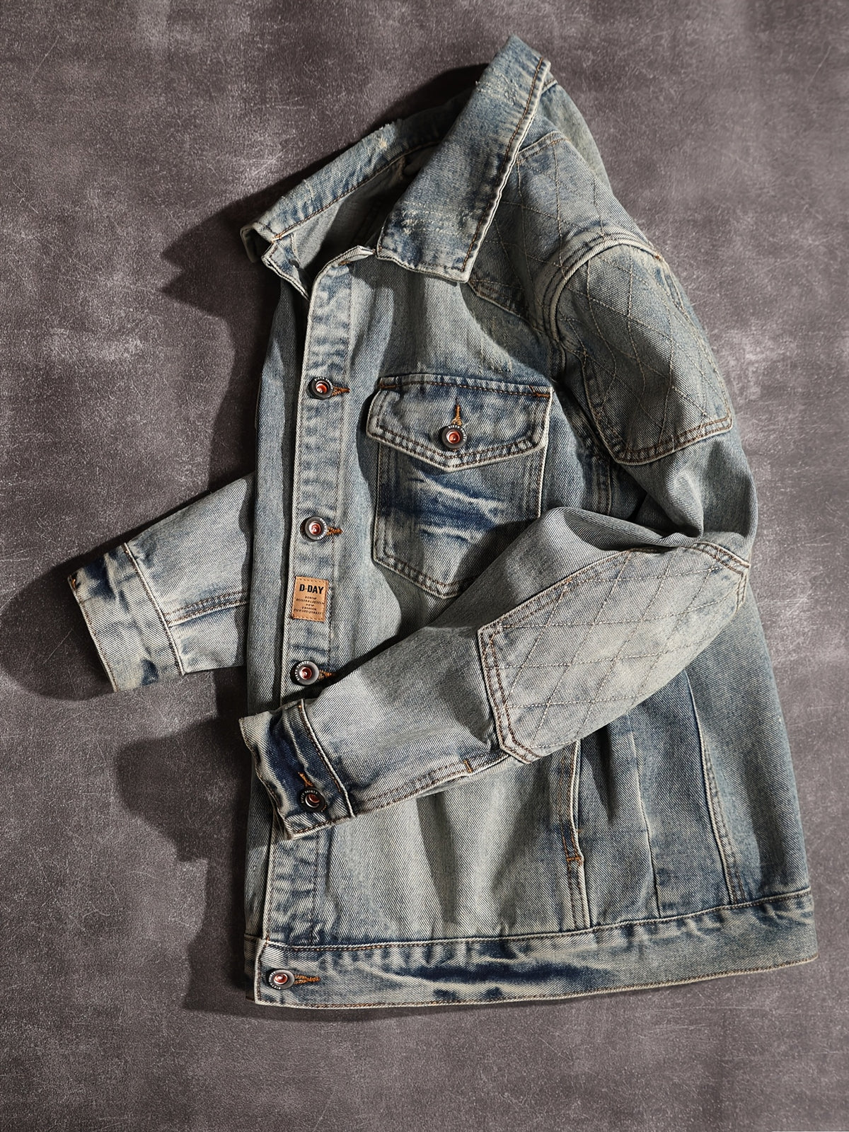 Vintage Denim Jacket Men'S Work Jacket Loose Long Sleeve Top 2026 Autumn Winter New Fashion Street Trendy Casual All-Match Denim Coat - Vintage Blue