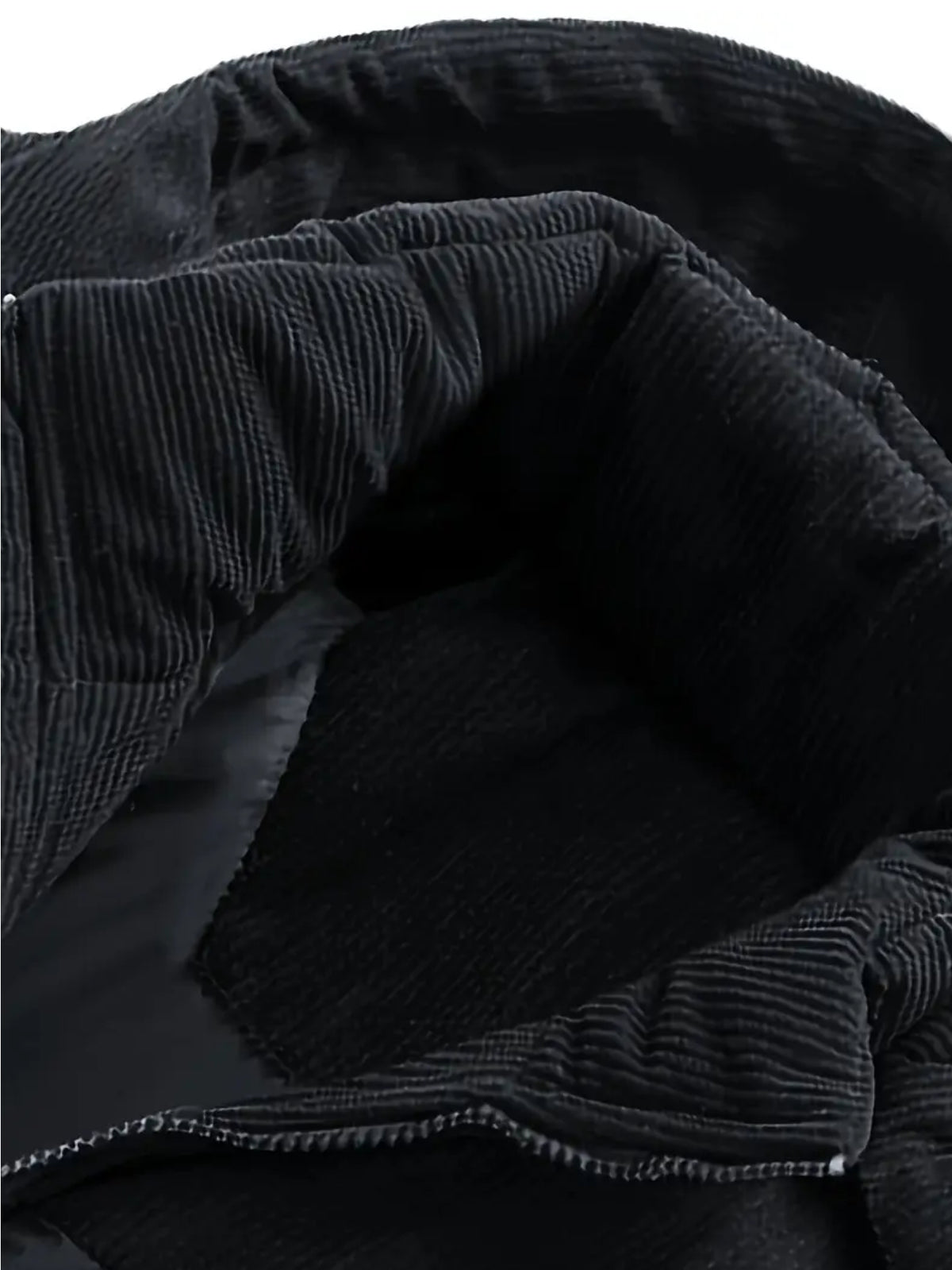 New Men'S Fall Winter Thick Corduroy Jacket Casual Warm Coat - Hooded Jacket, Removable Hood, Warm Winter Overcoat, Suitable for Casual And Formal Occasions, Easy Care Hand Wash Design, Winter Dress, Durable Material - Black