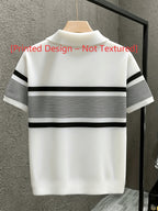 Men'S Summer New Knit POLO Short Sleeve Casual Men'S New Handsome Trendy POLO Shirt - Mixed colors