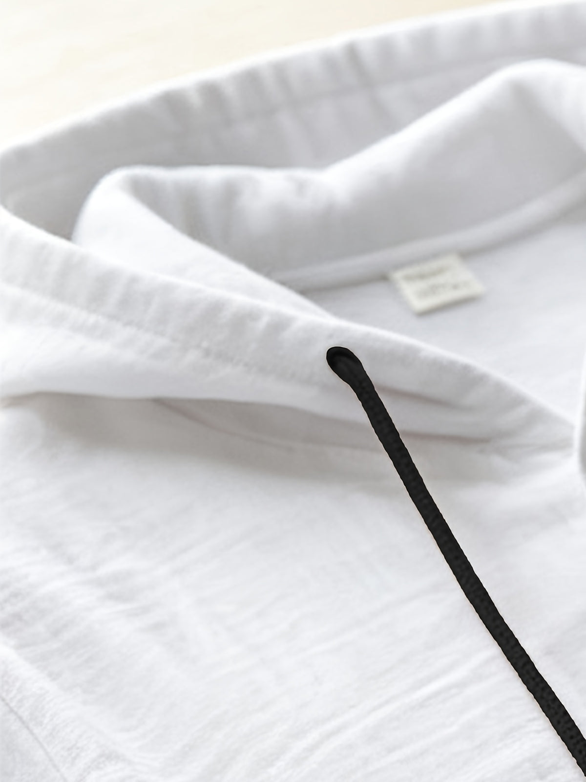 Men'S Solid Color Hooded Long Sleeve Shirt, Summer Breathable Casual Linen Top, Lightweight Loose Trendy Jacket - White