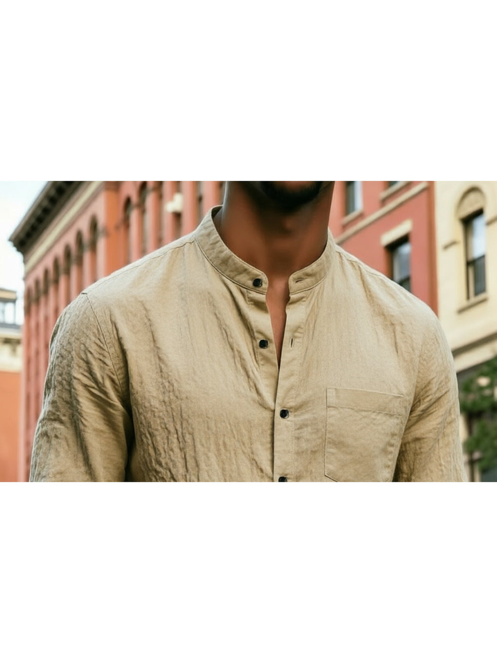 5pcs Men's  Long-Sleeve Shirts - Lightweight and Breathable Fabric with Pockets, Suitable for Summer Outdoor Walks and Vacation Wear, Ideal Gift, Casual Style, Durable Construction, Essential Travel Set - Khaki
