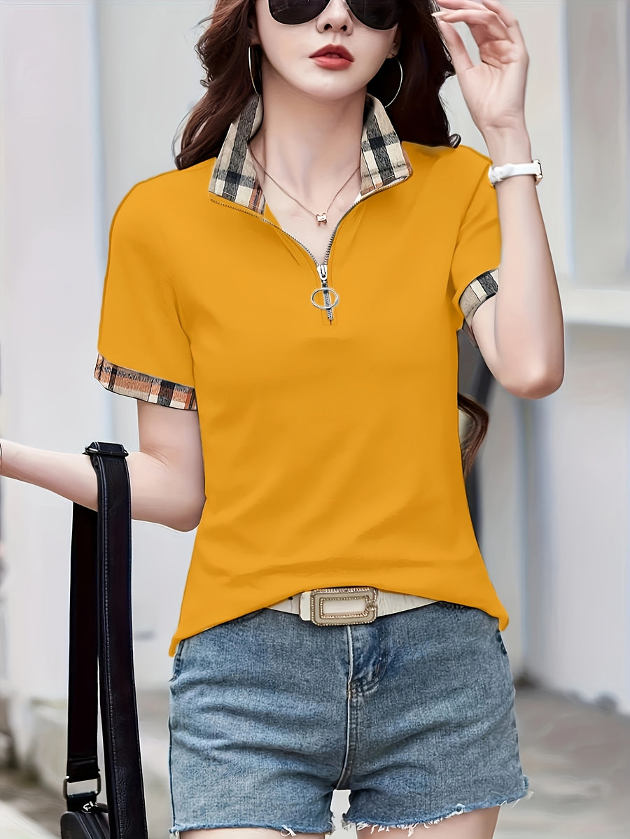 Women'S Fashion Casual Top - orange yellow