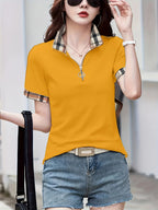 Women'S Fashion Casual Top - orange yellow