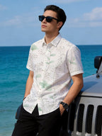 Hawaiian Style Short-Sleeve Shirt, New Summer Collection for Men, Youthful and Fashionable Casual Wear, Cool Design Top, Full Digital Print - DXCSE43