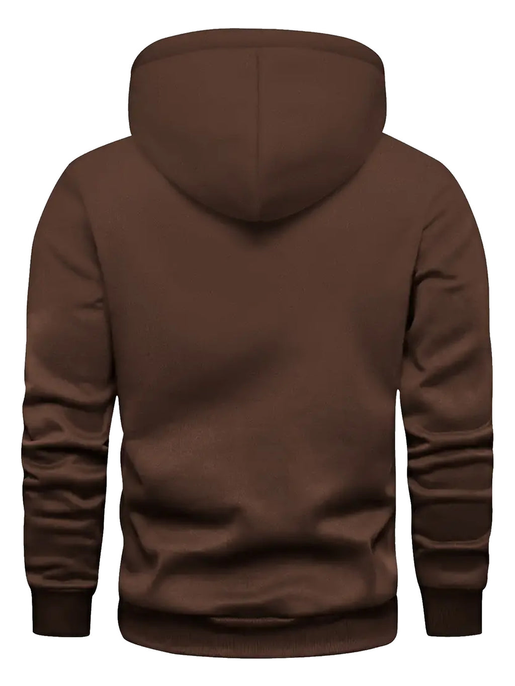 New Arrival: Men'S Hooded Sweatshirt with Geometric Print And Wrinkle-Resistant Fabric - Perfect for Casual Outings And Active Days! - Coffee Color