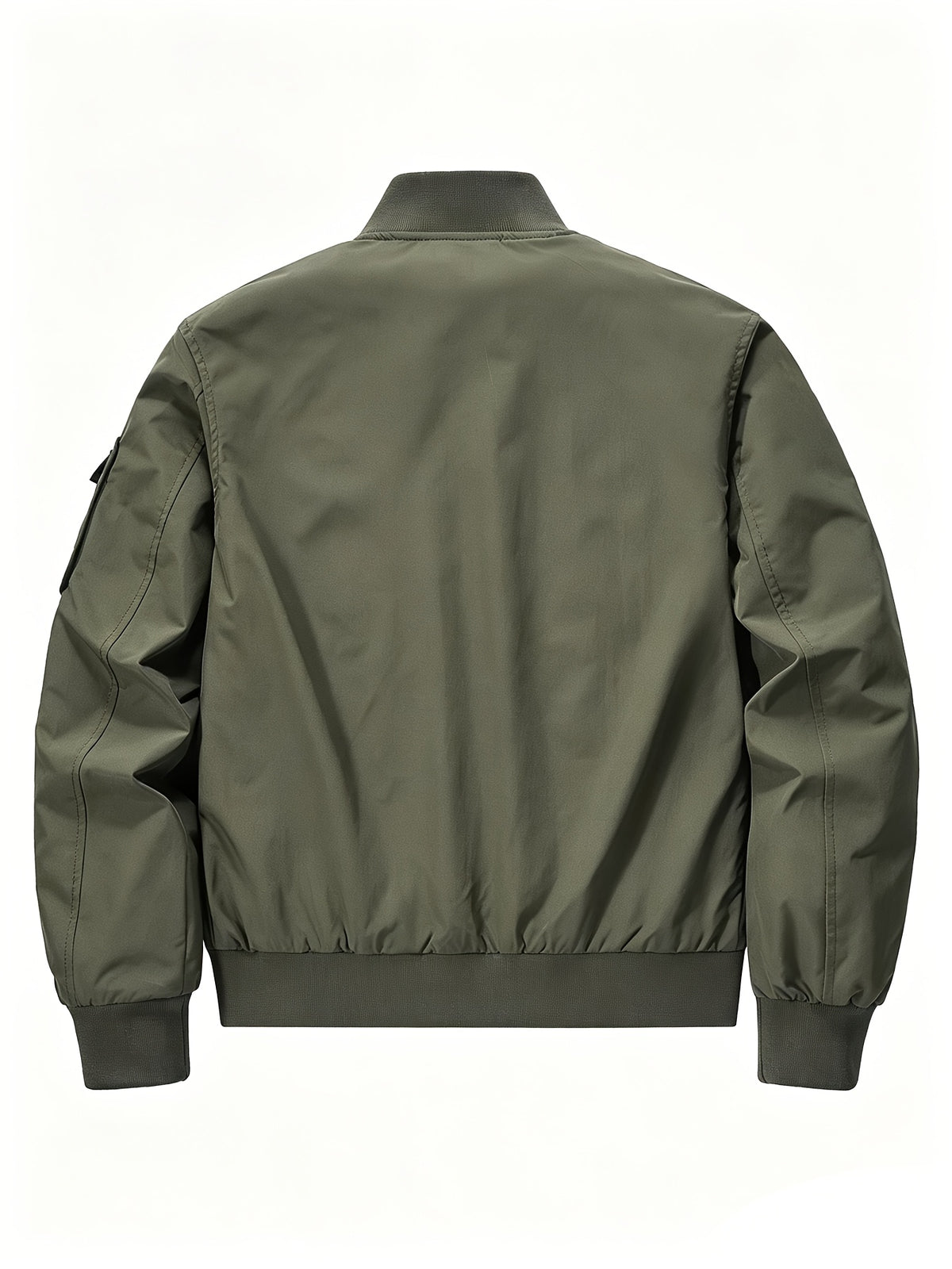 Outdoor Casual Loose Top Stand Collar Men'S Spring Autumn Men'S American 3D Pocket Flight Jacket Baseball Uniform Work Jacket Men - fern green