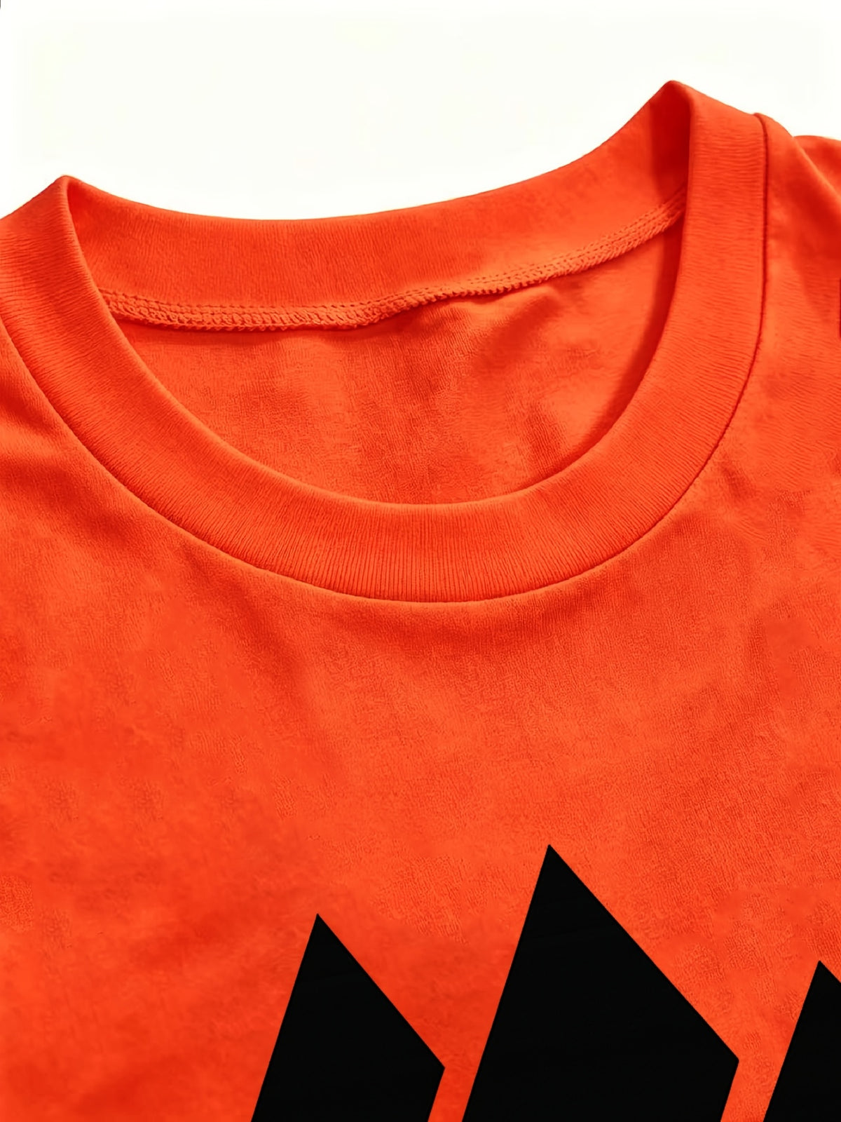 Summer New European And American Style Women'S Print Loose Fit Casual Short Sleeve T Shirt Top - Orange