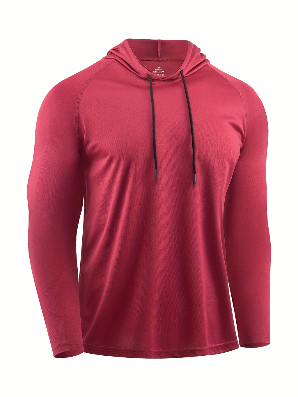3pcs Outdoor Breathable Hooded T-Shirts for Men, Spring/Summer Fitness and Casual Wear, for Gym - Red+Dark Gray+Black
