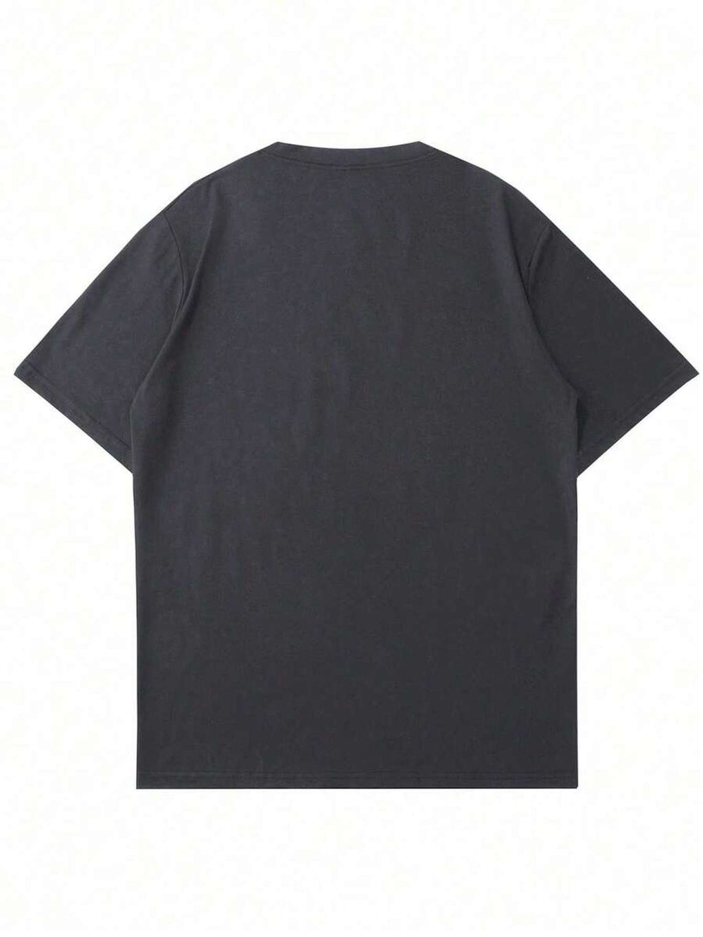 Men'S Round Neck Fashion Palm Tree Print Short Sleeve T-Shirt, Casual Style - Dark Gray