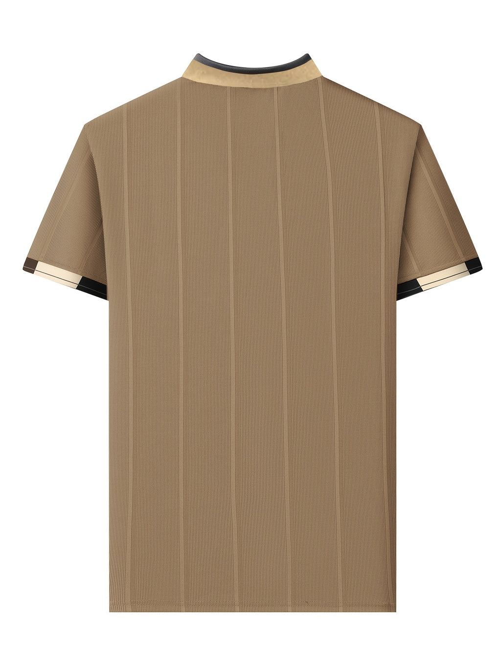 [Pearson OBM] Men'S Textured Jacquard Fabric Fashion Short Sleeve T-Shirt 3pcs Set, Suitable for Daily Casual Outings And Work Wear, Ideal Men'S Holiday Gift - White+Black+Khaki