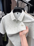 Minimalist Urban Short-Sleeve Polo Shirt for Portable Daily Commuting - White