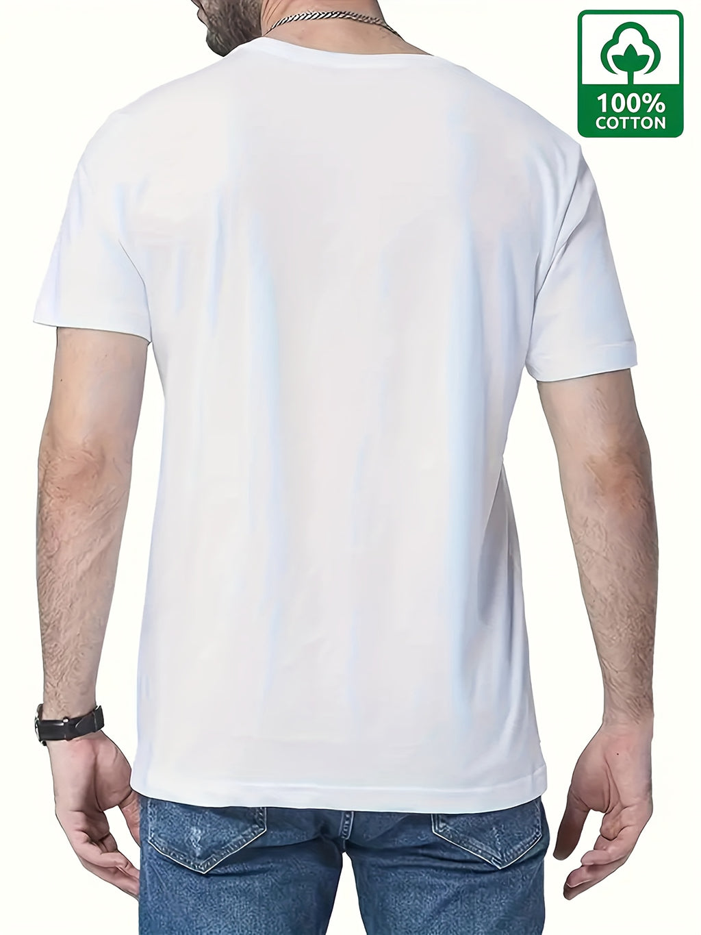 2pcs Men'S Premium 100% Sports Casual T-Shirt, Trendy Tees, Black Tees for Men, Breathable And Sweat-Absorbing Short Sleeves for Summer, Round Neck Short Sleeves, Men'S Comfy Clothing Tops for Daily Vacation - White