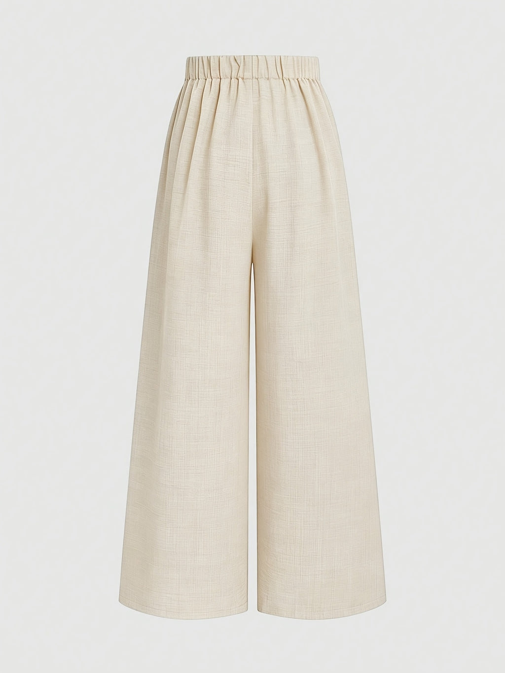 New Women'S High-Waist Metallic Button-Design Wide-Leg Pants, Elegant Casual Daily Wear - Apricot