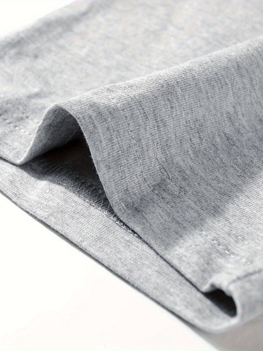 2pcs Men's Round Neck Pocket Short-Sleeve T-Shirt, Suitable for Summer Outdoor Casual Wear, Versatile Casual Knit Top, Men's Casual Pocket Design Sport T-Shirt - Light Grey