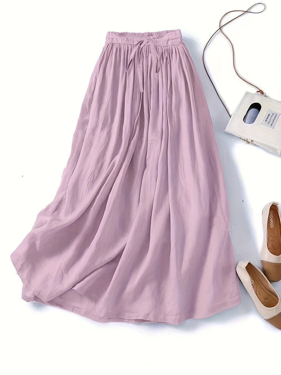 Fashion Casual Comfortable Tie-Waist Skirt - Pink