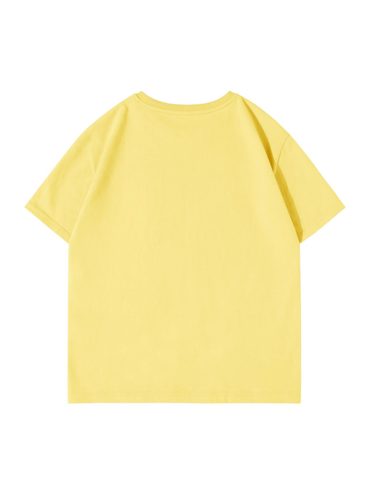 100% Men'S Summer Casual T-Shirt, Loose Fit - Light Yellow