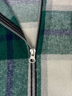 Men's Flannel Jacket Sherpa Lined Shirt Jacket Plaid Zip Up Hoodie Winter Warm Coats with Hood - Malachite Green