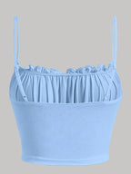 New Summer Cool Strappy Top - Sky Blue