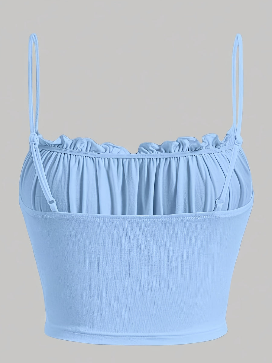 New Summer Cool Strappy Top - Sky Blue