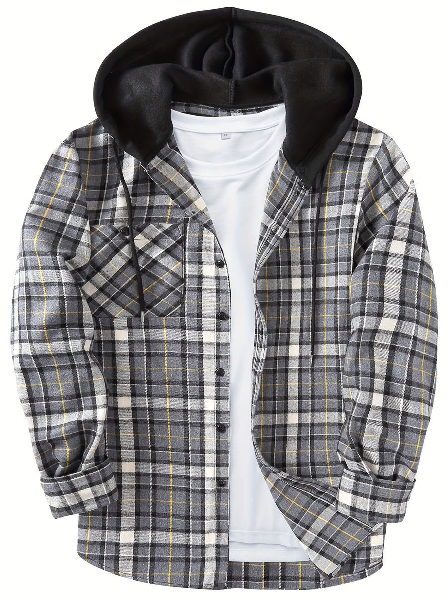 Men's Hooded Sweatshirt - Grid 3