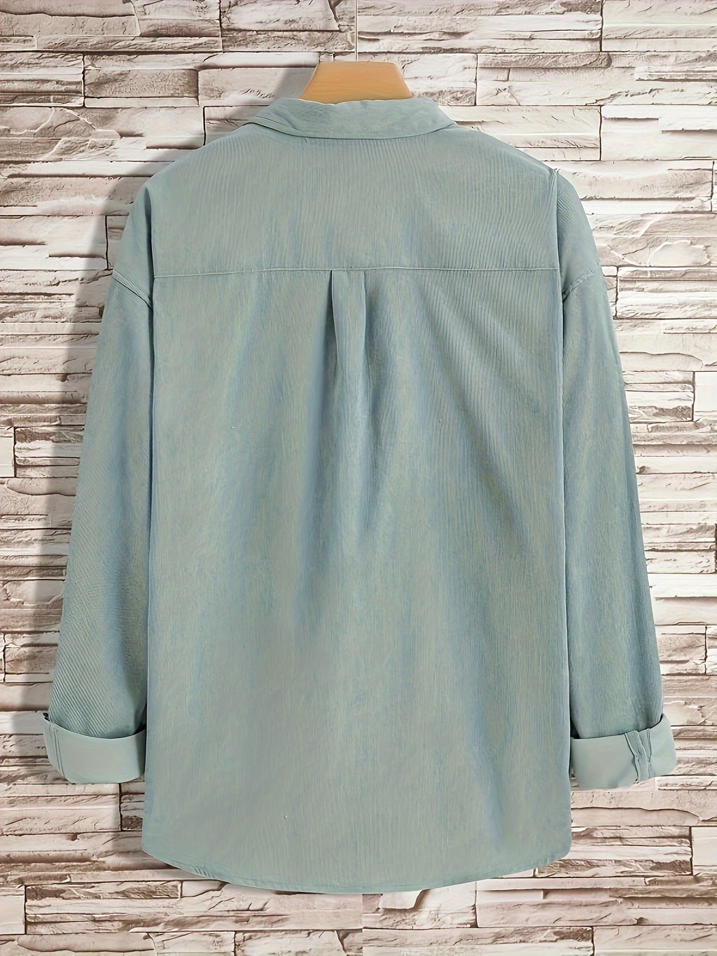 Men'S Double-Pocket Front-Button Shirt (T-Shirt Not Included) - Green