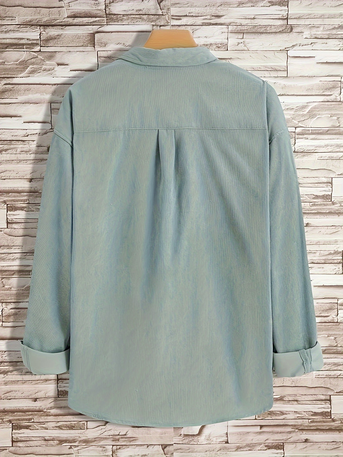 Men'S Double-Pocket Front-Button Shirt (T-Shirt Not Included) - Green